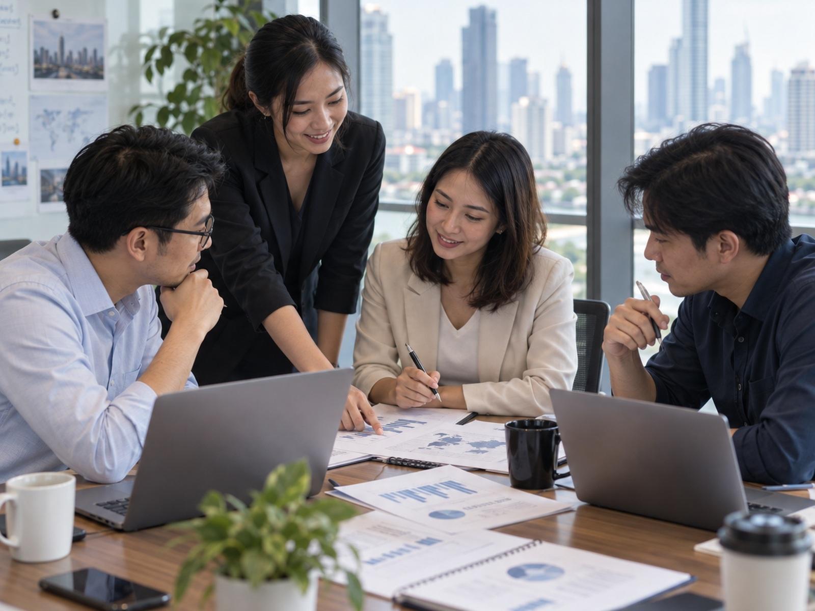Yamada Research team collaborating on a global research programme